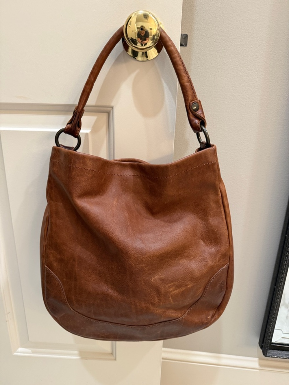 Frye Melissa Hobo in Cognac Leather Bag